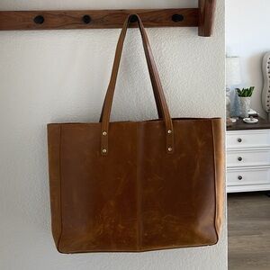Brown Leather Tote Bag